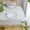 Designer Karierte Tischdecke Strapazierfähige Atmungsaktive Tischdecke Dekor Küche Esszimmer Tischdecke für Tische für Küche Esszimmer Partys,Feiertag,Terrasse