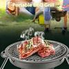 KOSUN Outdoor Barbecue Stove Indoor Charcoal Fire Round Thick BBQ Stove Picnic Barbecue Stove Camping Bracket Barbecue Stove