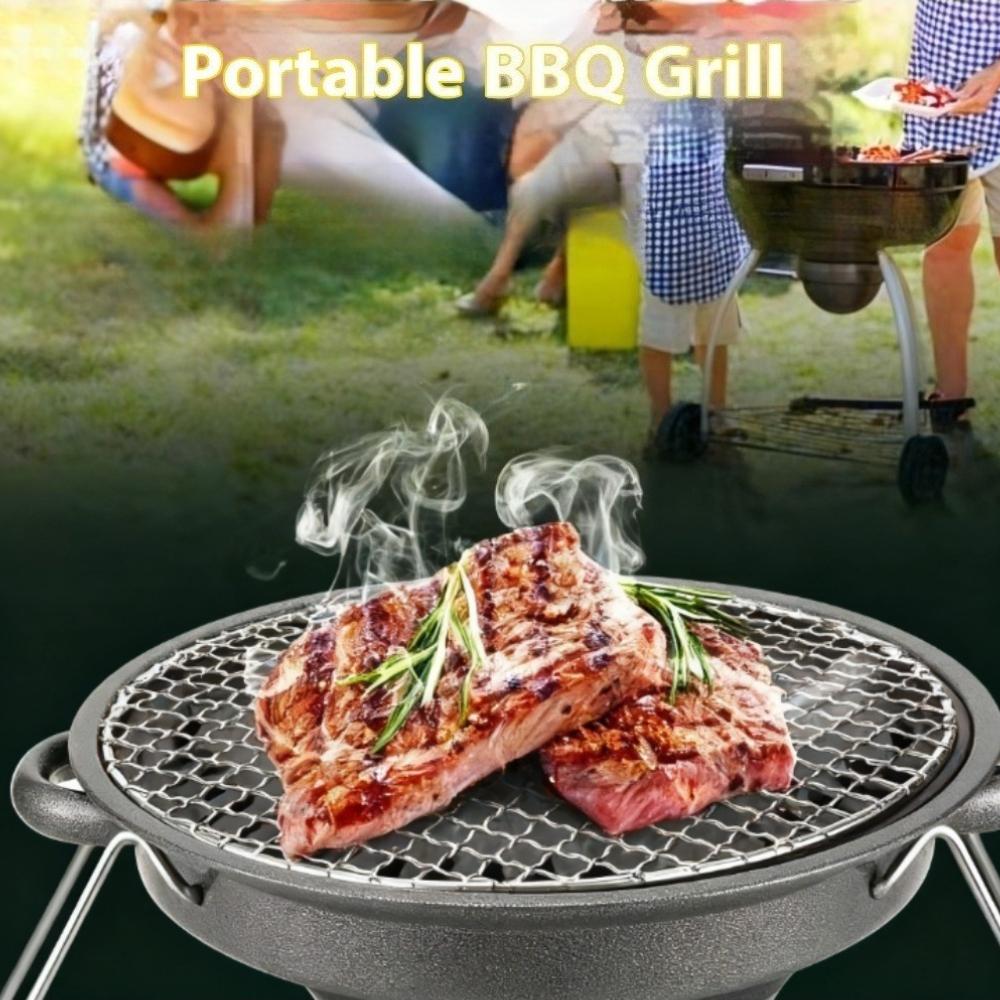 KOSUN Outdoor Barbecue Stove Indoor Charcoal Fire Round Thick BBQ Stove Picnic Barbecue Stove Camping Bracket Barbecue Stove