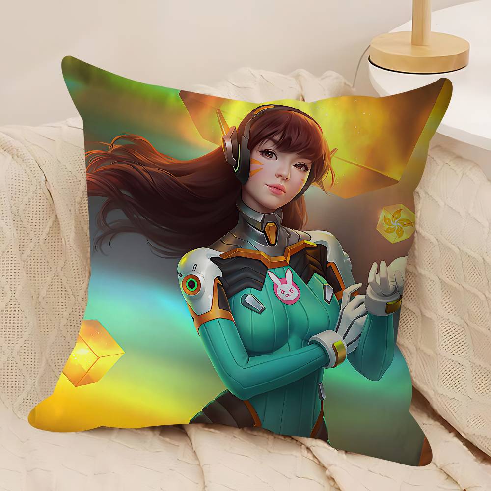 Game O-Overwatch Maple Design Cushion Cover Happy Autumn Harvest Decor Holiday Decorati Pillow Cover