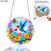 2D Flat - 2D Plane, Acrylic Puzzle, Designed with Hummingbird, Flower, And Butterfly Theme, 2D Plane Acrylic Suncatcher, Suitable As a Holiday Gift Fo