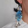 Scaly Fish-shaped Earrings Elegant Dangle Earrings Retro Imitation Shell Tassel Earrings  Beach