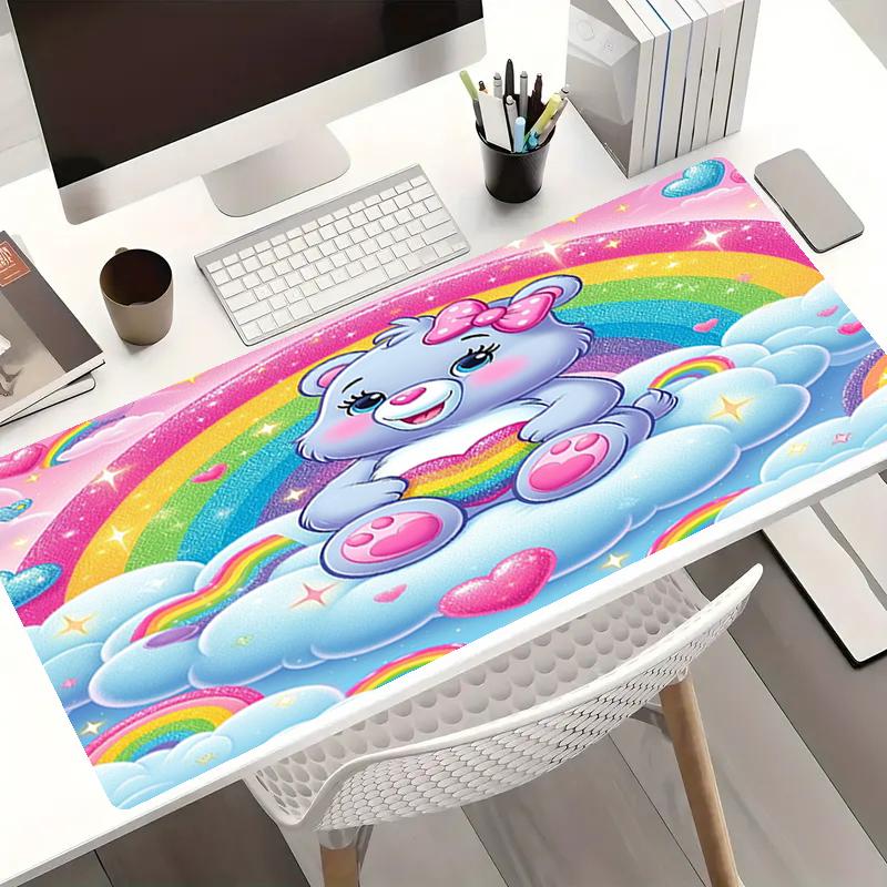 Bear Theme Mouse Pad, Non Slip Rubber Base, Multifunctional Office & Home Decor, Perfect for Workspace Personalization.