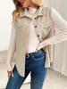 Women's Casual Lapel Solid Color Single-Breasted Vest for Commuting Fashion