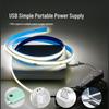 5V COB USB Light Strip: Self-Adhesive, Switch-Controlled, Soft Lighting for TV Backgrounds, No Light Spots