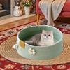 Cat Basket Bed Kitten Bed Nest For Indoor Cats Scratching Pad Pet Supplies For Puppy Office Bedroom Living Room Car Desk Window