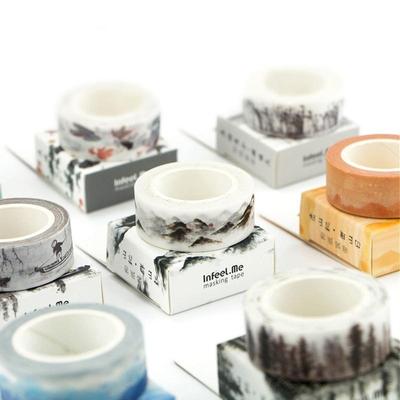 Nastro adesivo Washi per mascheratura in stile cinese retrò vintage Nastro decorativo adorabile per la decorazione domestica degli studenti