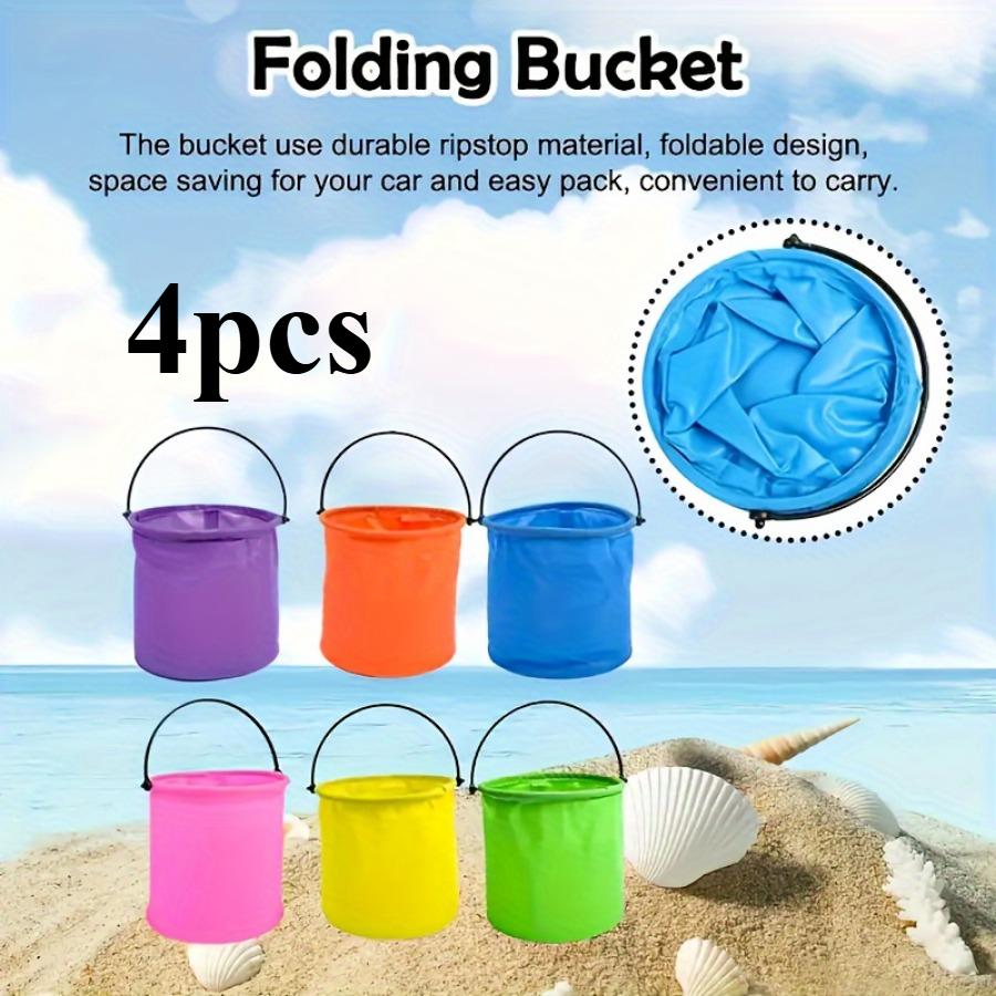 Zusammenklappbarer Strandeimer mit Griff, Kunstbedarf Waschbecher Stifthalter PVC Farbeimer Aquarelleimer