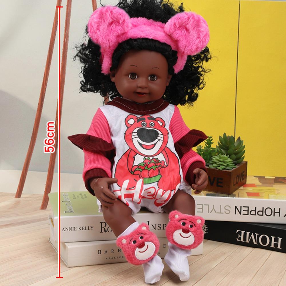 56Cm Reborn Simulation Barbie Gift Doll Baby Soft Gel Girl Toy Set Children's Doll