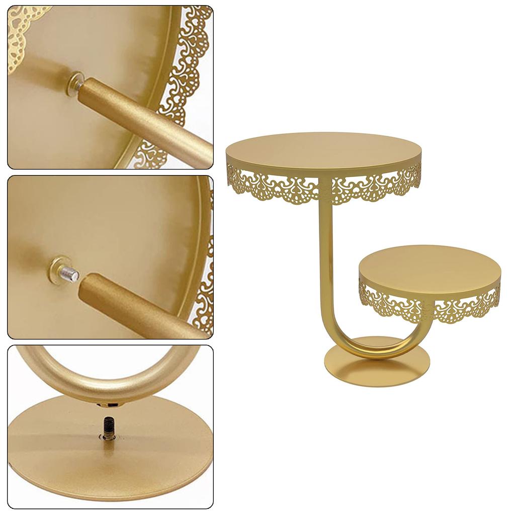 Multi Tiers Presentation Tray Display Stand for Sweet and Treats Decorative Round Metal Dessert Holder Parties Supplies