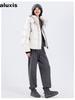 Neue Winter Damen Koreanischer Stil Kurze Kapuzen Daunenjacke Baumwolle Jacke Lässig Locker Dick Warm Mantel
