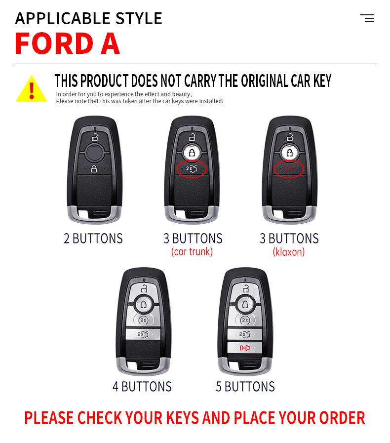 Ford Focus Edge Mondeo Escape Taurus Explorer Key Shell Case Set