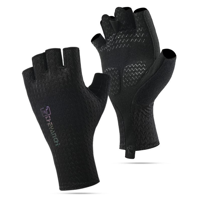Half finger road riding gloves men s summer shock absorption wear-resistant non-slip cycling sports gloves sunscreen cycling gloves S