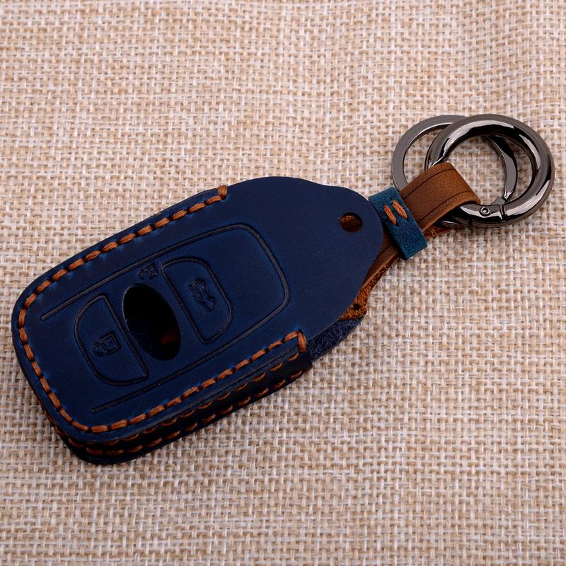 Leather Car Key Fob Case Cover Holder Fit For Subaru BRZ Forester Impreza STI WRX XV Legacy Outback
