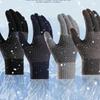 Men's Winter Warm Alpaca Blend Touchscreen Gloves