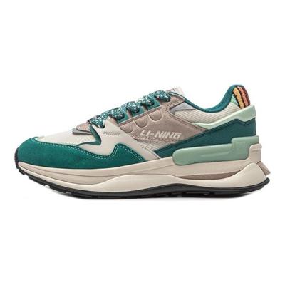 Li Ning 001 Chuxin V2 Veelzijdige Comfortabele Ademende Antislip Lage Casual Schoenen Heren sneaker Groen Geel Bruin AGCT501-3