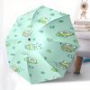 KEROKEROKEROPPI Automatic Folding Umbrella-Simple 8-Rib Design, Bright Cartoon Pattern, Durable Iron Frame, Suitable For Travel, Outdoor, Be