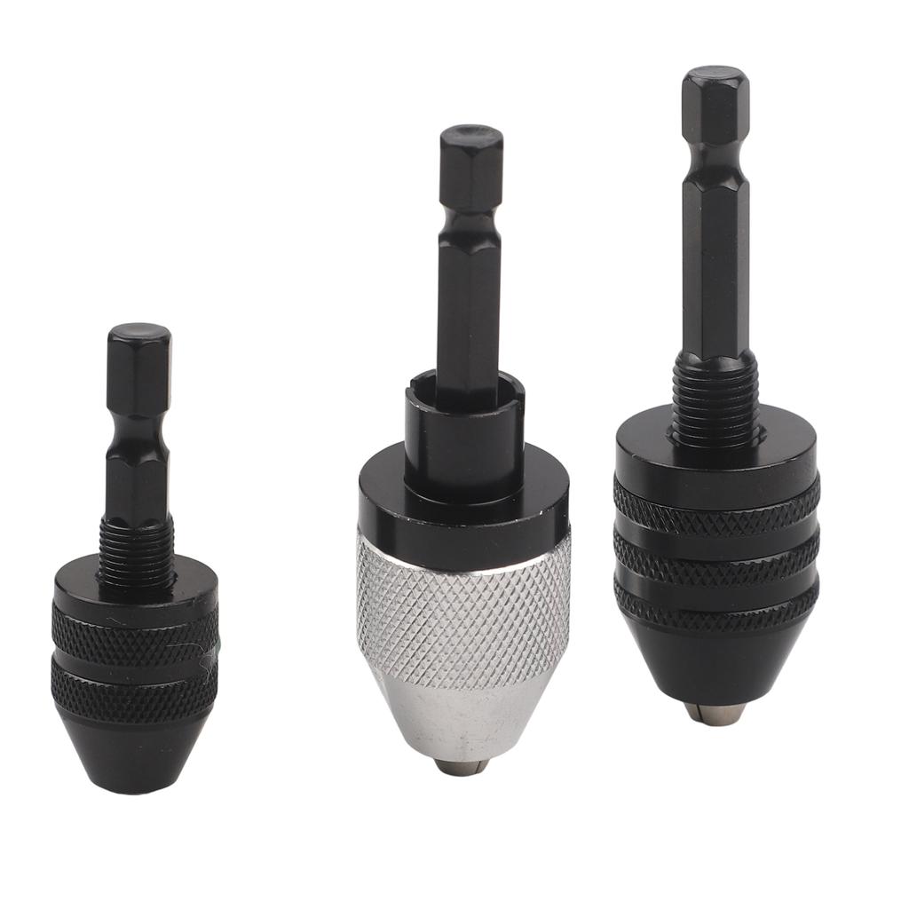 3pc Drill Chuck Quick Change Adapter Hex Shank Drill Converter Tool 6 35mm for Use with 100 Angle Grinder and Drill