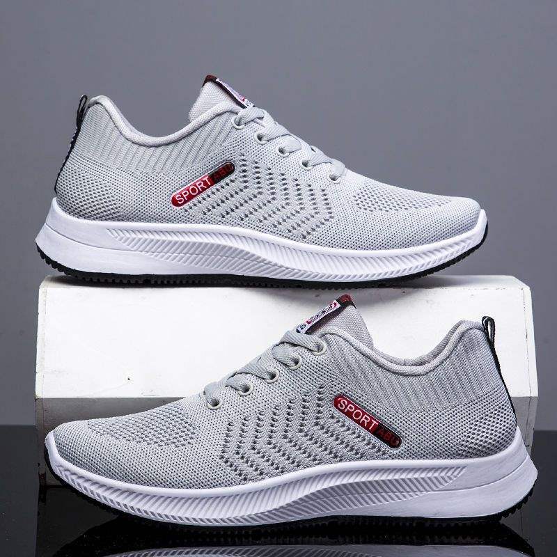 Spring and Autumn Breathable Flying Weaving Men's Shoes Summer Sports Casual Shoes ** Stream Men's Single Mesh Shoes