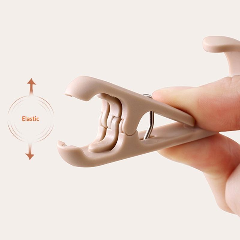 10Pcs Multifunctional Clip Kitchen Storage Hook Curtain Clip Hanging Plastic Clip Coat Clip Home Storage Hook Wall Hook