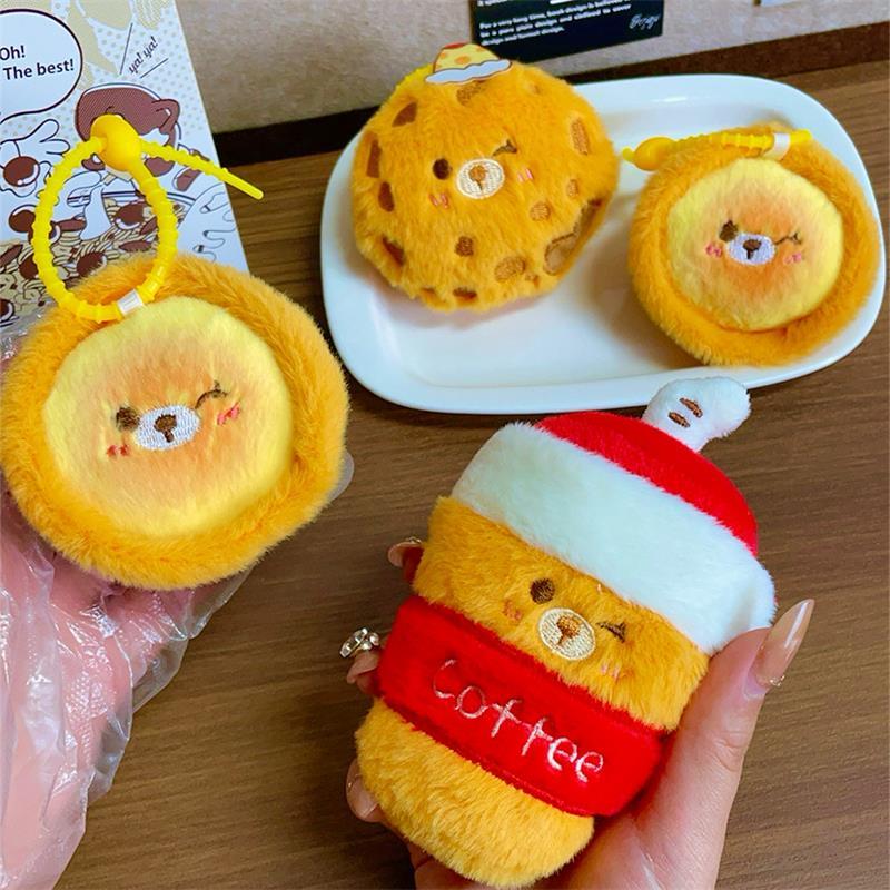 Cute Dessert Series Plush Keychain Mini Stuffed Doll Bag Charm Pendants Bag Hanging Ornament Backpack Keyring Kids Gift