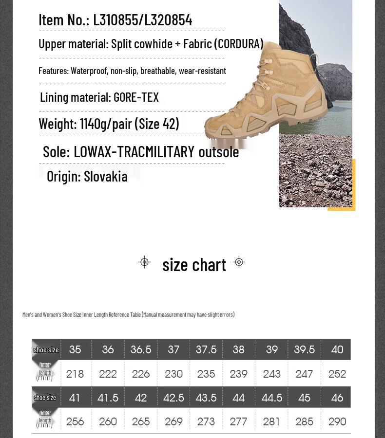 LOWA MK2 Men's Mid-Top Waterproof Tactical Boots