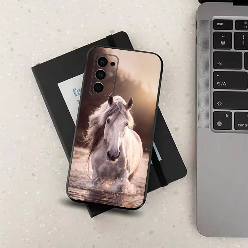 

Скачущая Лошадь Животное Для Samsung Galaxy A73,31,Note,22,71,53,32,72,41,8,9,52,J7,Мягкий Черный Силиконовый Чехол SamsungA20s