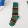 Ladies Spring and Autumn Color Assorted Striped College Wind Tube Cotton Socks