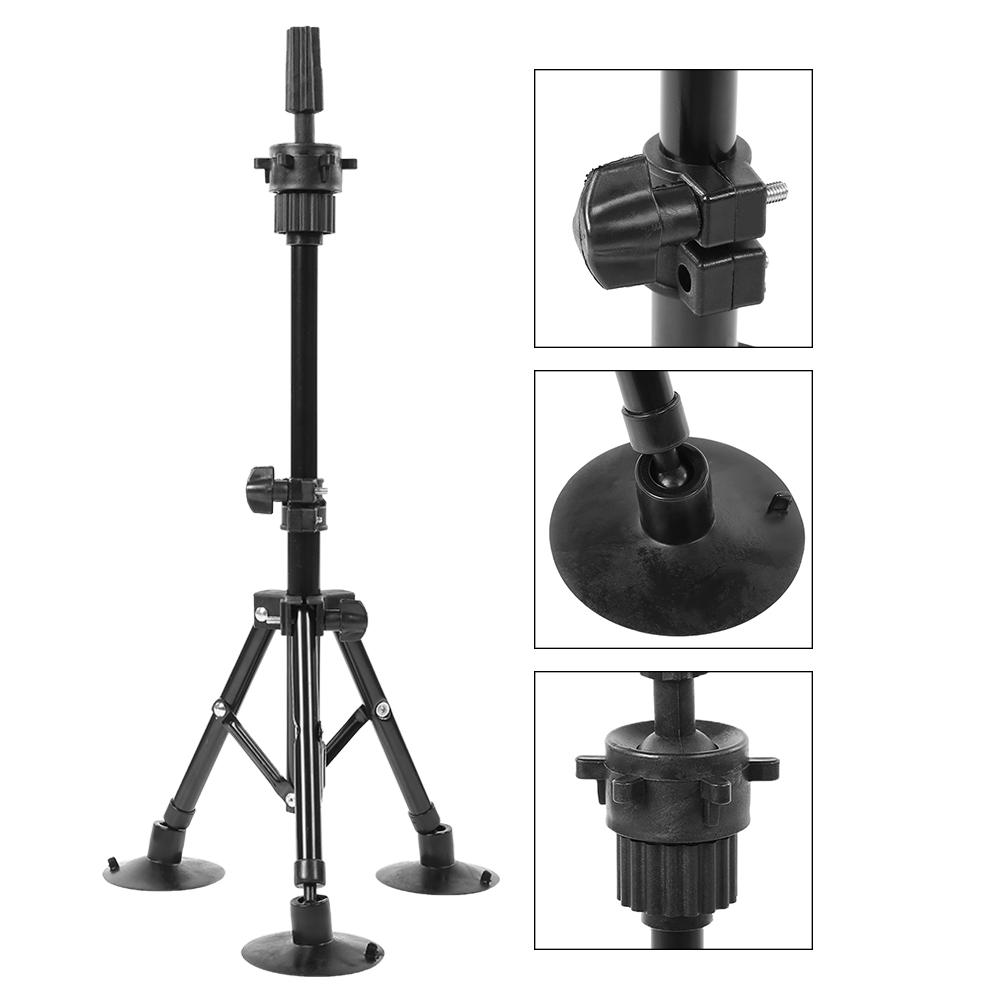 Wig Head Stand Mannequin Tripod Hairdressing False Head Mold Stand Bracket Black