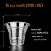 Disposable Transparent PET Cold Drink Cups with Lid for Milk Tea, Coffee, Homemade Beverages, or Lemon Tea