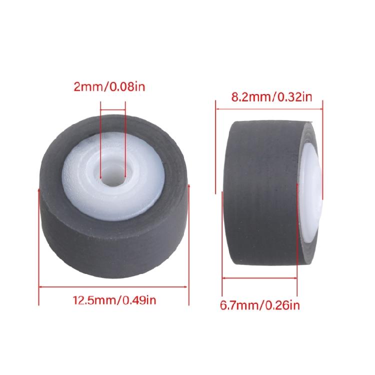 Cassette Tape Cassette Recorder Pinch Rollers Pressure Belt Pulley Set for Tape Recorder 12.5mm Diameter