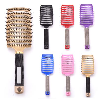 Capelli delle ragazze Pettine per massaggio del cuoio capelluto Spazzola per capelli con setole in nylon Donna Spazzola per capelli ricci bagnati Districa per strumenti per lo styling per parrucchieri