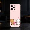M-Milk Mocha Phone Case For iPhone 17,16,15,14,13,12,11 Plus,Pro Max,SE4Soft Silicone Black Cover