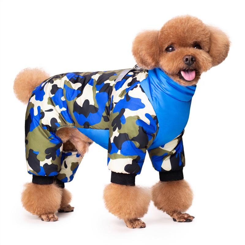 Camouflage Hunde Overall für kleine und mittlere Hunde Winter gefüttert Haustier Strampler Wasserdicht Chihuahua Pudel Haustiere Kleidung