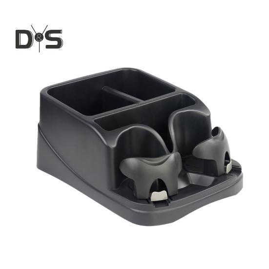 

Маленький центральный консольный органайзер для автомобильной консоли с подстаканником, универсальный ящик для хранения на заднем сиденье для iPad, смартфона, монет, книги чёрный