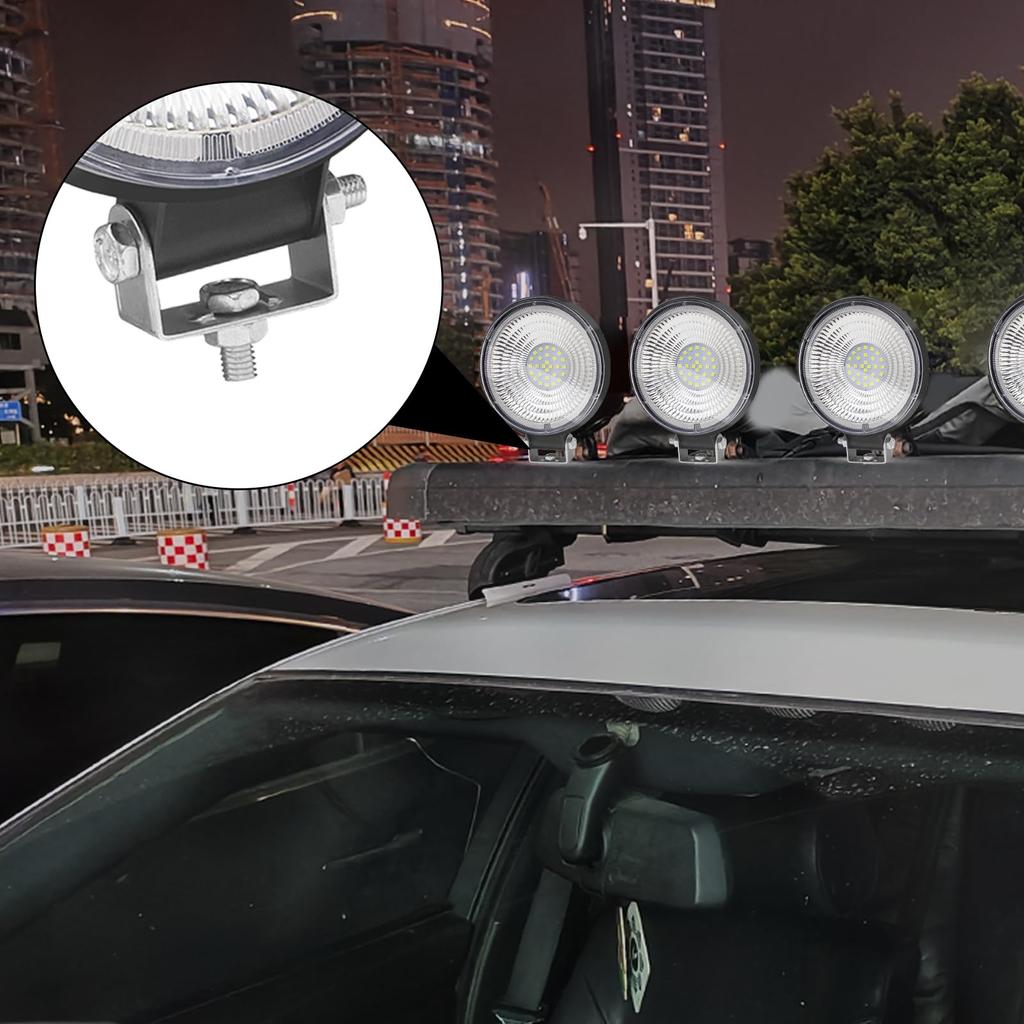 Suporte para Luz de Trabalho Biqing, Suporte de Montagem, Suporte para Farol de Nevoeiro, 1,6 polegadas (40 mm), Moto de Motocross, Bicicleta, Patinete, Prata