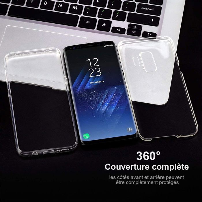 Case - Efconnection - for Samsung Galaxy Note8 - Transparent Silicone - Full 360° - Shockproof Protection