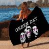 Green Day Music Rock Band Bath Towel Microfiber Soft Water Absorbing Breathable For Girl Kids Decorative Cartoon Beach Towel