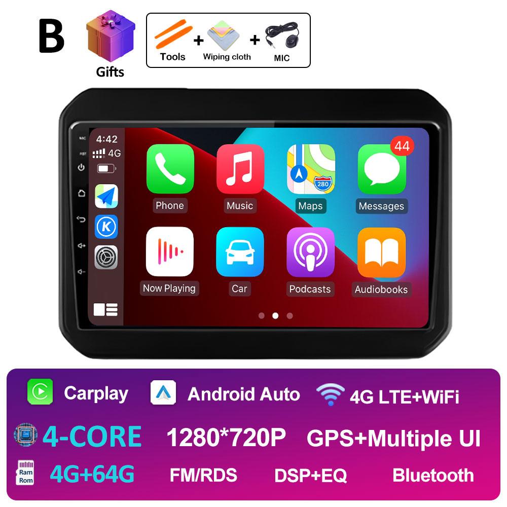 For Suzuki Ignis 2016 2017 2018 2019 2020 Android Auto Wireless Carplay DSP Stereo Autoradio Cooling Fan QLED IPS Screen WIFI 4G
