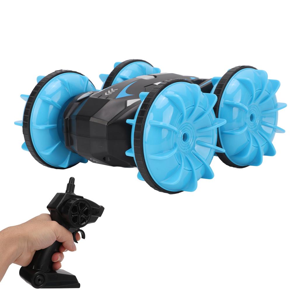 RC Boat Stunt Car 2.4GHz 4 Wheel Waterproof 180 degrees Flip Rechargeable Amphibious Land Water Toy for Above 6 Years