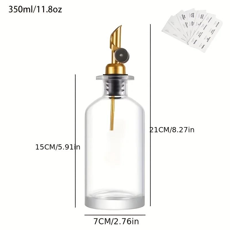 1PC Glass Olive Oil Dispenser Bottle Seasoning Bottle Vinegar Bottle Condiment Container Kitchen Stuff Kitchen Gadgets Supplies