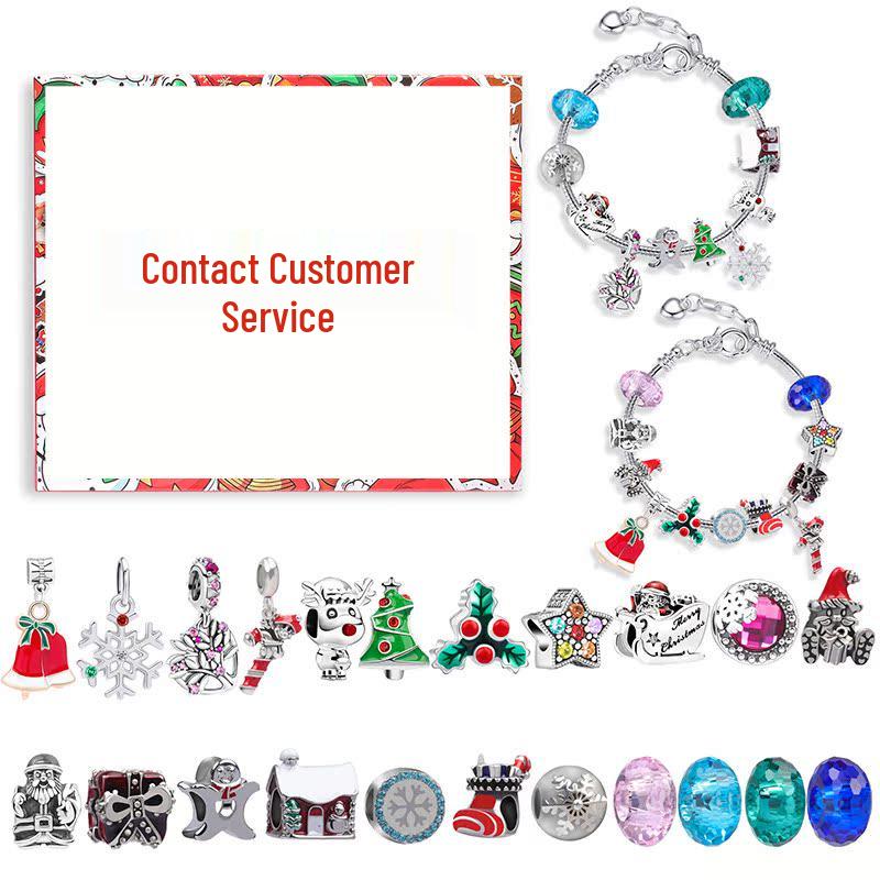 Envelope Calendário do Advento de Natal de 24 Compartimentos: Pulseira DIY e Cartão de Felicitações de Bênção Presente para Crianças