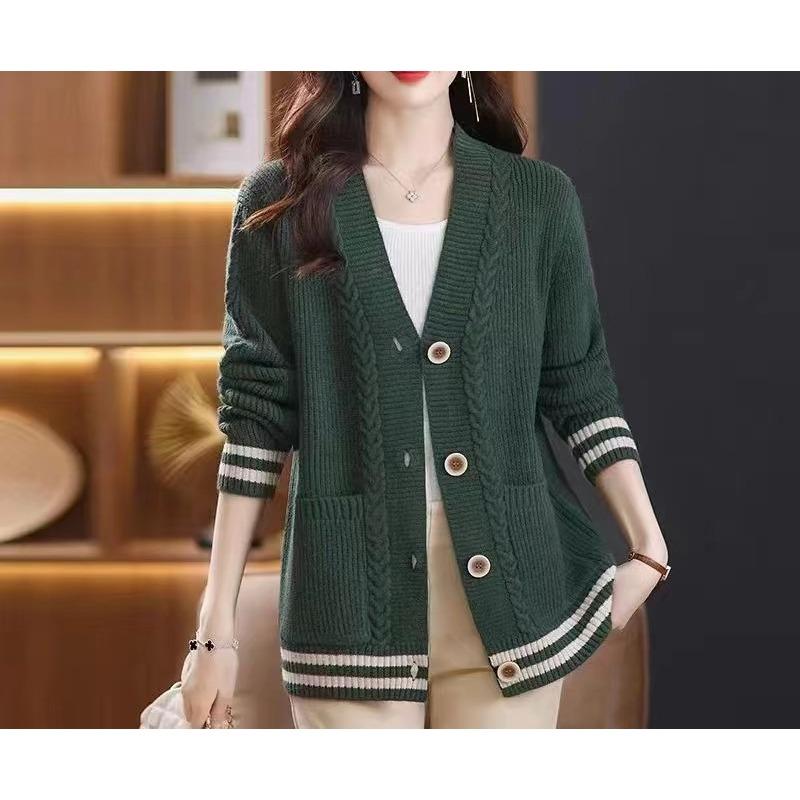 Knitted Cardigan Women's Coat Autumn New Outer Cover Autumn Top Single-breasted Thin Bottoming Coat