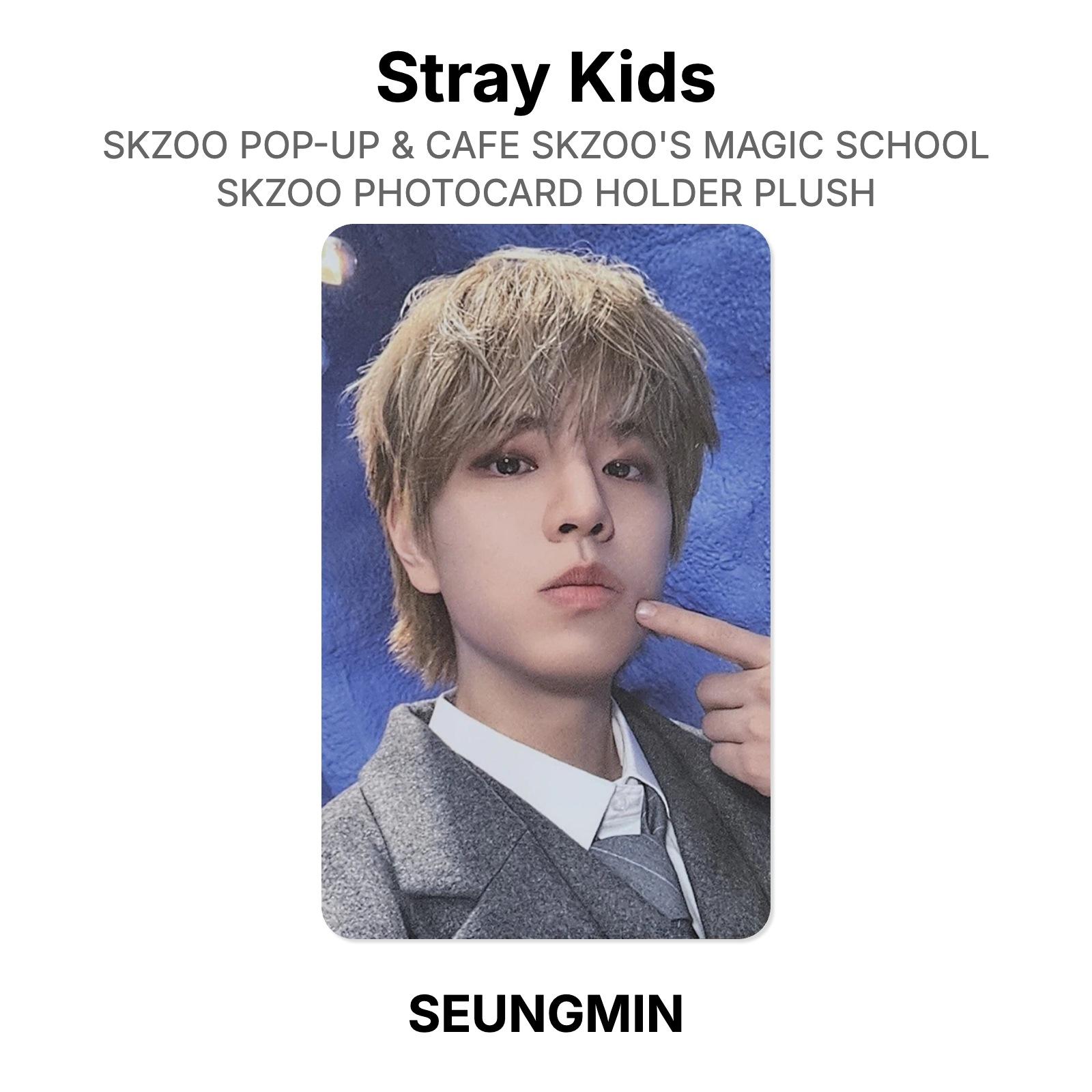 Stray Kids SKZOO POP-UP & CAFE SKZOO S MAGIC SCHOOL SKZOO ДЕРЖАТЕЛЬ ДЛЯ ФОТОКАРТОЧЕК ПЛЮШЕВЫЙ Официальная Фотокарточка SEUNGMIN