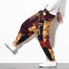 2026 Spring Men's Chinese-Style Cotton Linen Harem Pants - Printed Hip Hop Trousers