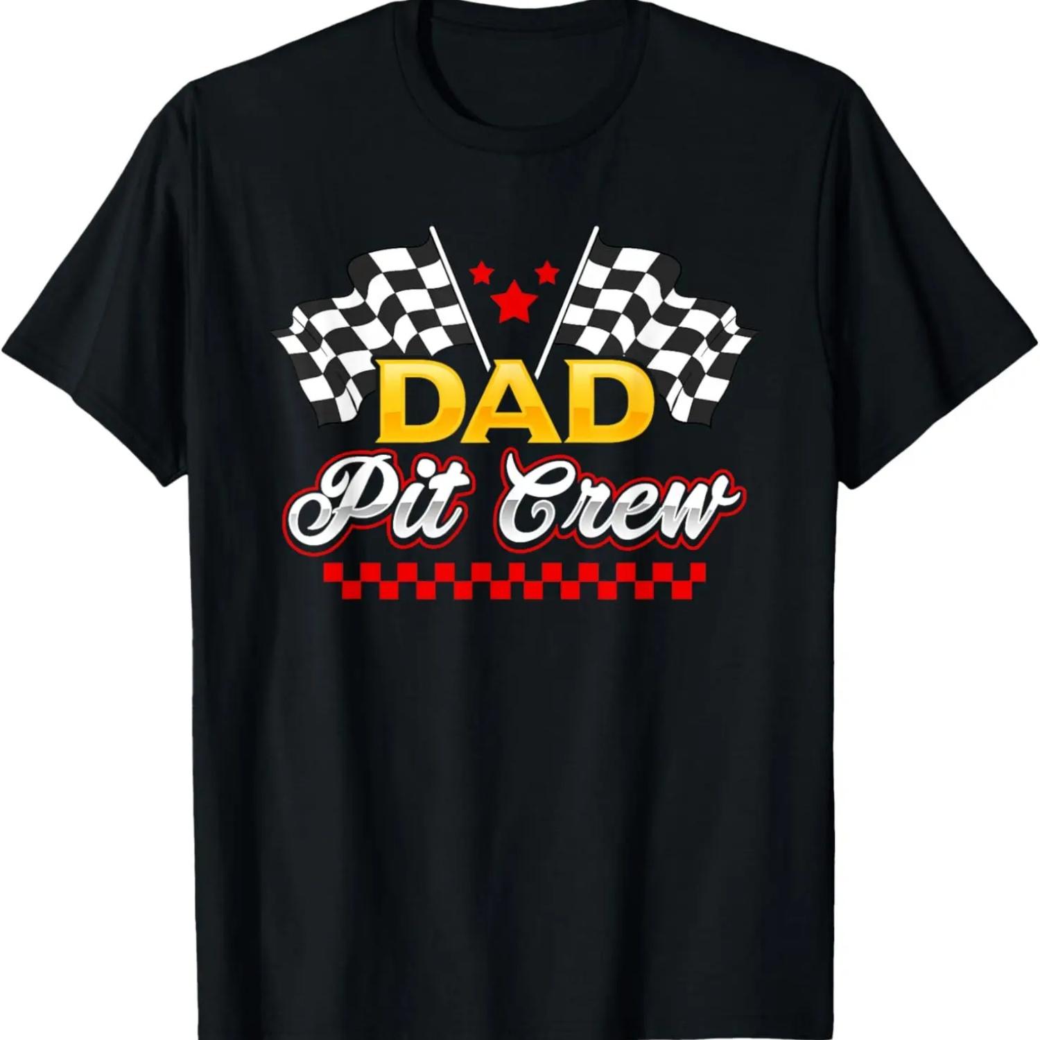 

Race Car Birthday Party Racing Family Dad Pit Crew T-Shirt XXXXXL чорний
