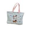 4 quilted cute puppy embroidered handbag tote bag women's shopping bag bento bag