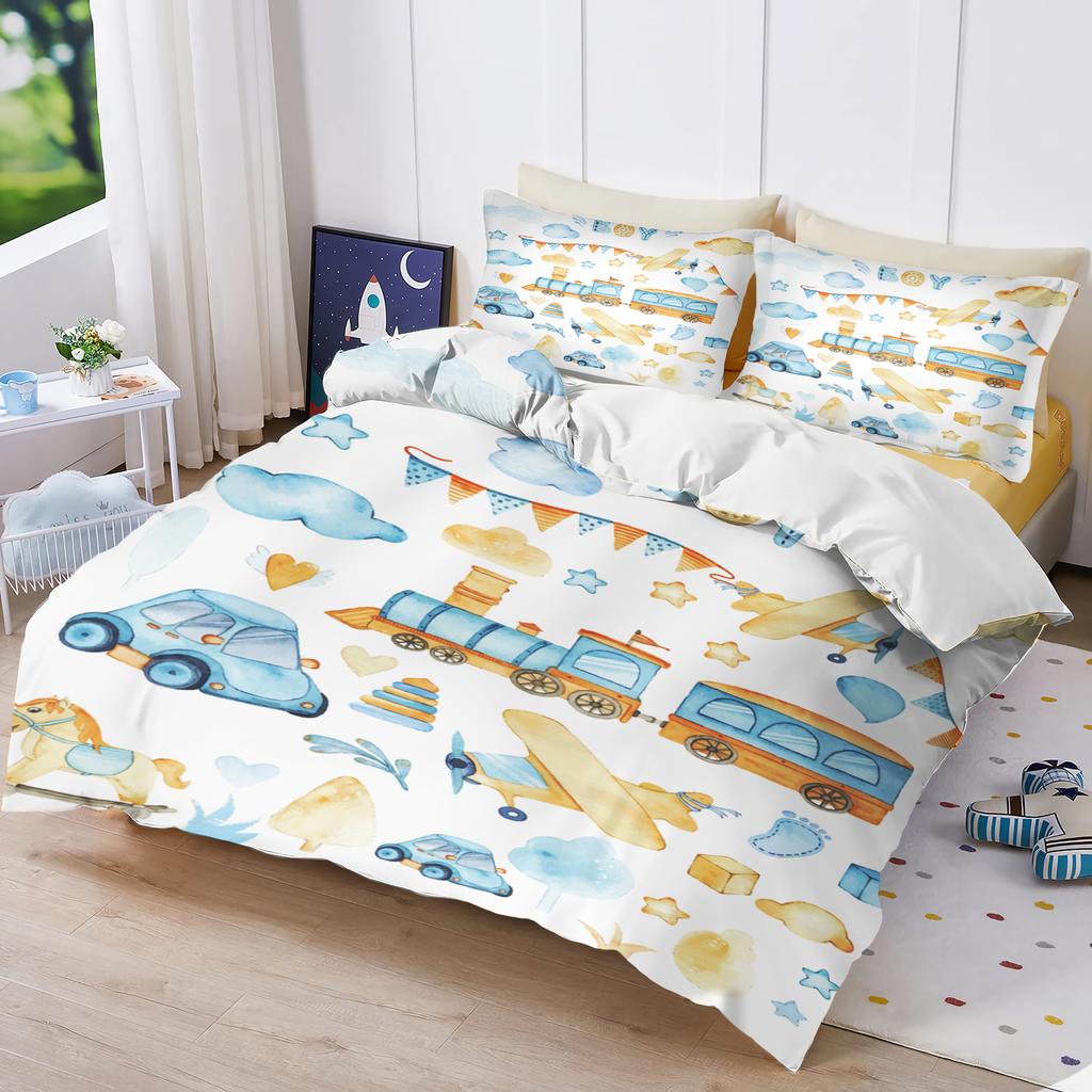 Cars And Ship Duvet Cover Bedding Set Adult Boy Girl Bedroom Decoration Children Gift Single Double Large Size