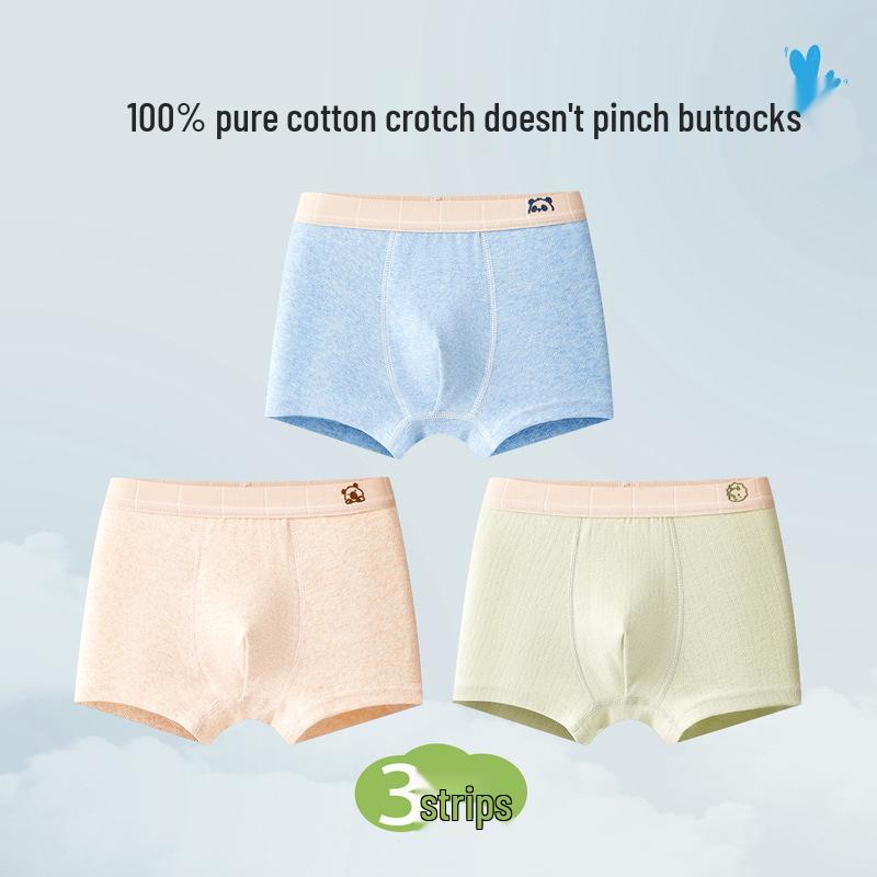 Teen Boys' Pure Cotton Class A Boxer Briefs, Big Size