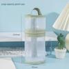 Transparent Two-Way Cylindrical Mesh Pen Holder & Pencil Case